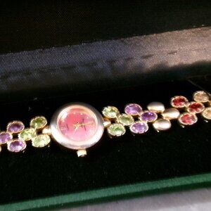 Stunning Vintage Marcel Drucker Watch with Gemstone Band